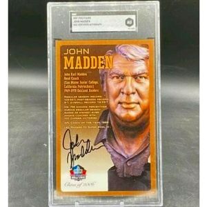 Authentic John Madden H.O.F Card.